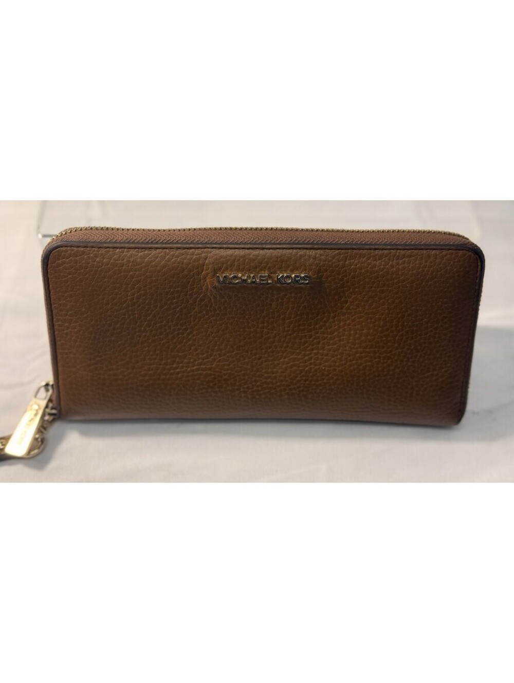 Michael Kors Brown Jet Set Wallet Wristlet Organizer Double Zip